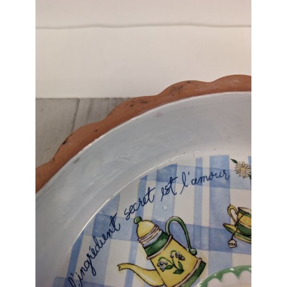 Russ Berrie & Co Deep Dish 9 1/2” Pie Plate Holiday The Secret Ingredient Is Lov - Picture 5 of 9